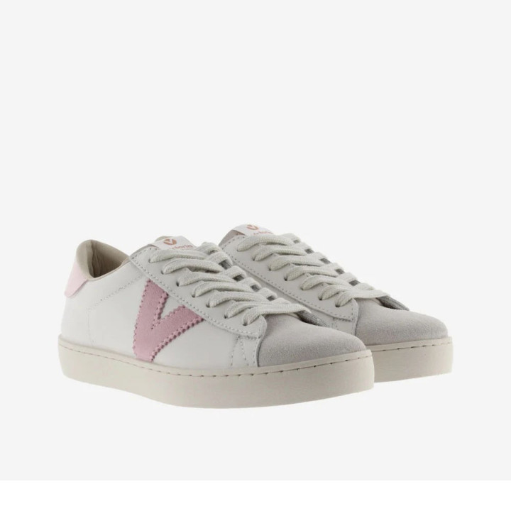 Victoria Berlin Piel &Serraje Bianco Rosa - Sneakers Donna