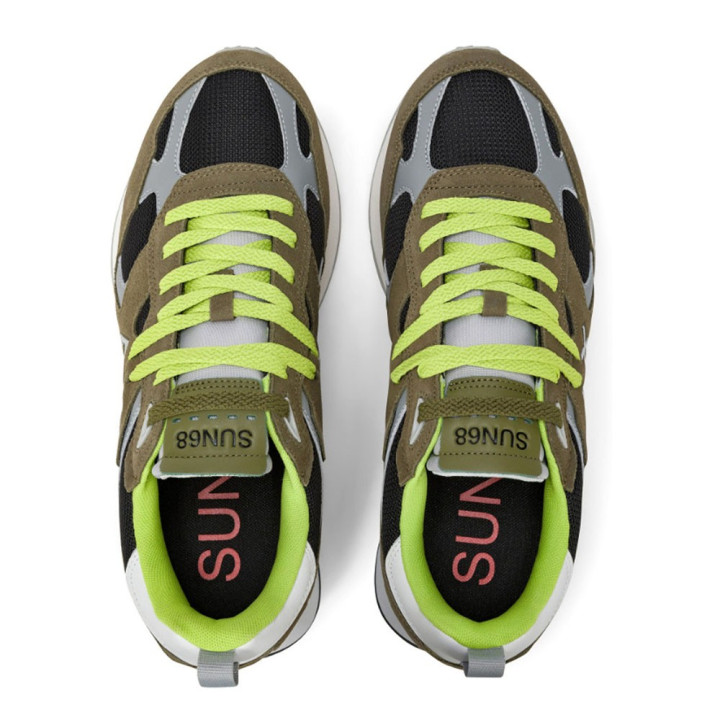 Sun 68 Jaki Outdoor Verde Bianco Nero - Sneakers Uomo