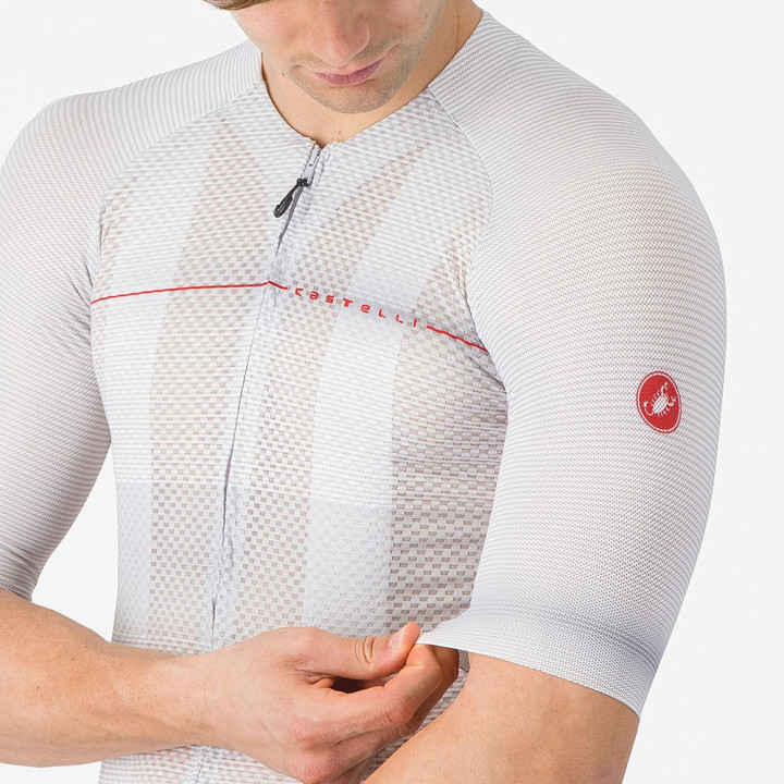 Castelli Maglia Ciclismo Climber'S A C Argento Gray Red Uomo