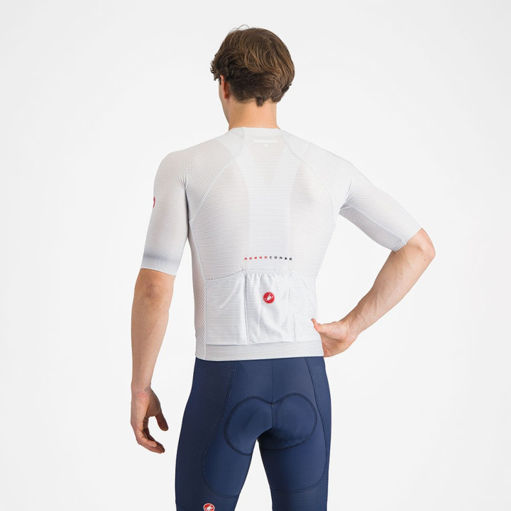 Castelli Maglia Ciclismo Climber'S A C Argento Gray Red Uomo