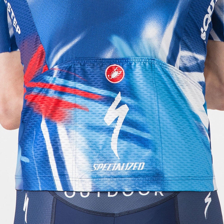 Castelli Maglia Ciclismo Competizione 3 Soudal Quick Step 2025 Blue-Red Uomo