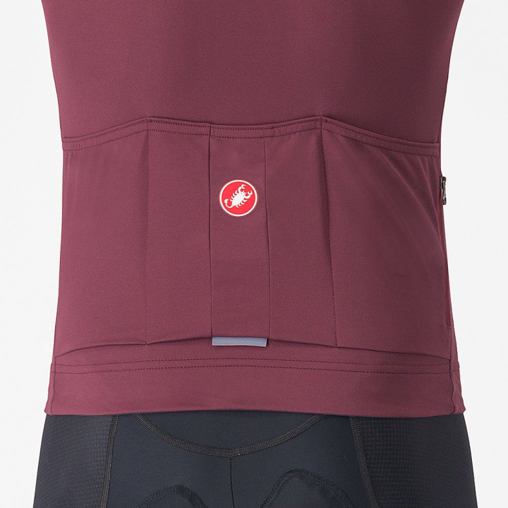 Castelli Maglia Ciclismo Prologo Lite Deep Bordeaux Argento Gray Uomo