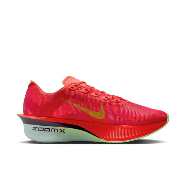 Nike Zoomx Vaporfly Next 4% Bright Crimson Lime Blast - Scarpe Running Uomo
