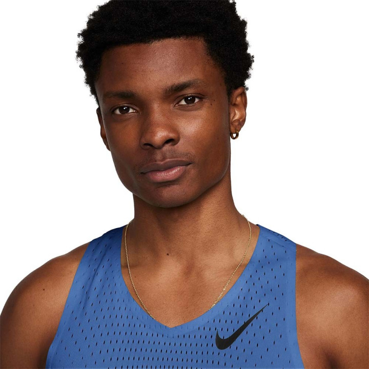 Nike Canotta Dri-Fit Aeroswift Comet BLU Nero Uomo