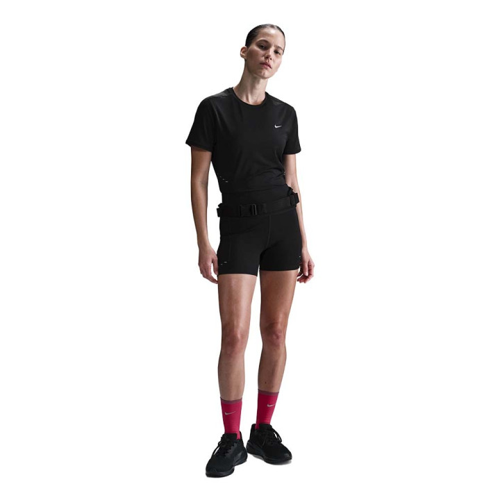 Nike Maglia Running Dri-Fit Swift Nero Reflective Argento Donna