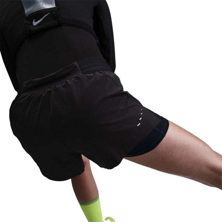 Nike Pantaloncini Running 2In1 Swift Nero Reflective Argento Donna
