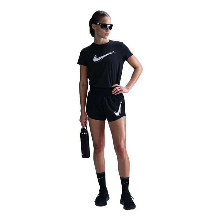 Nike Pantaloncini Running 8" Opne Swoosh Nero Donna