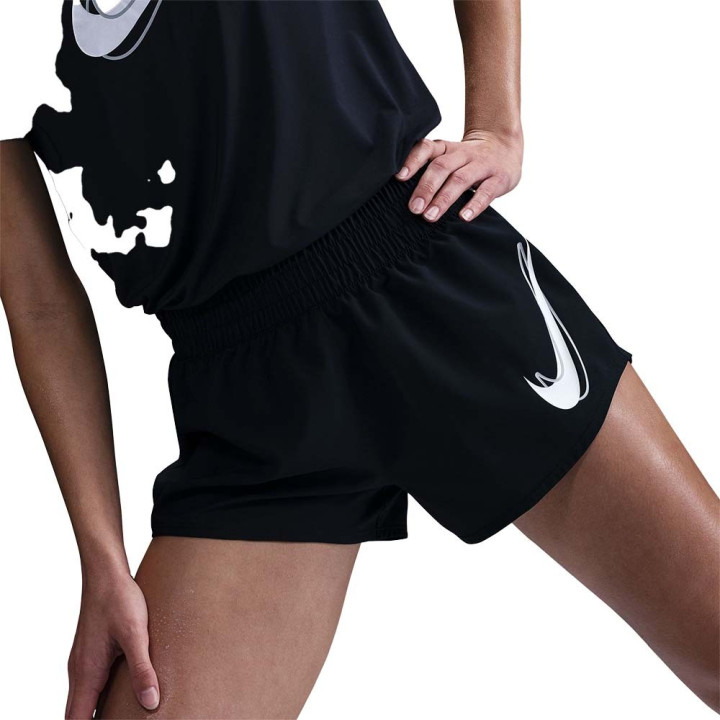 Nike Pantaloncini Running 8" Opne Swoosh Nero Donna