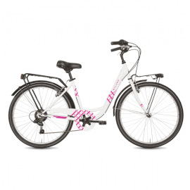 24" Vicolo 6V bianco rosa - City Bike