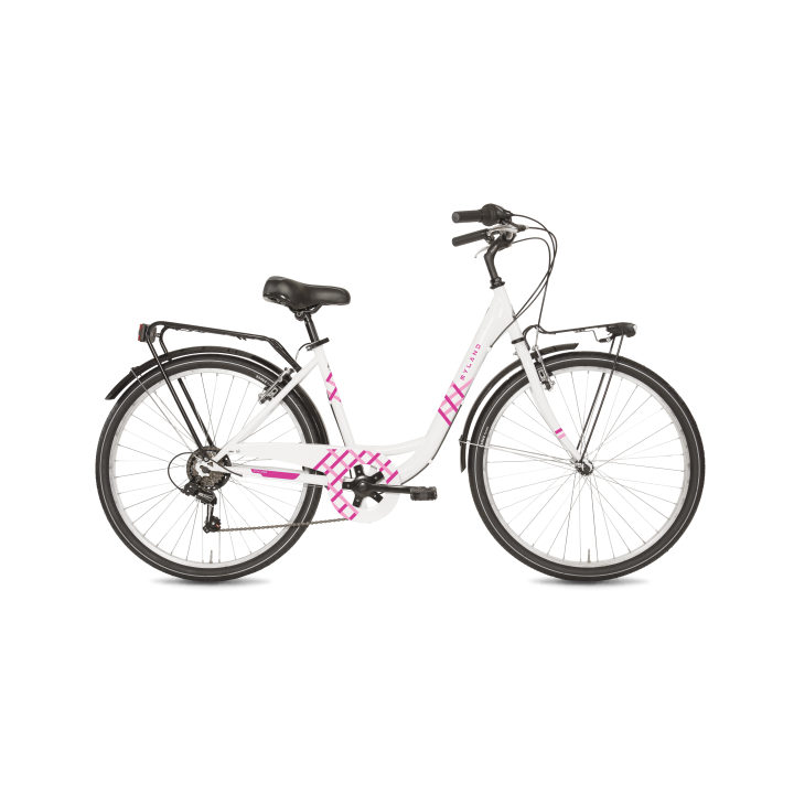 Myland 24" Vicolo 6V Bianco Rosa - City Bike Bambina