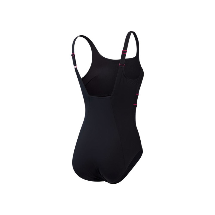 Speedo Costume Intero Piscina Supportato Eclipse Nero Fucsia Donna
