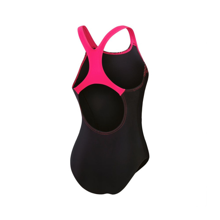 Speedo Costume Intero Piscina Medley Nero Fucsia Donna
