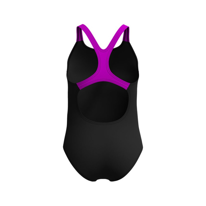 Speedo Costume Intero Piscina Medley Nero Fucsia Bambina