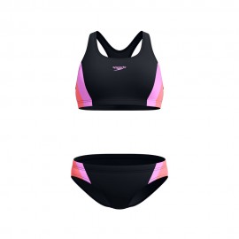 Due Pezzi Piscina Colourblock Splice nero viola