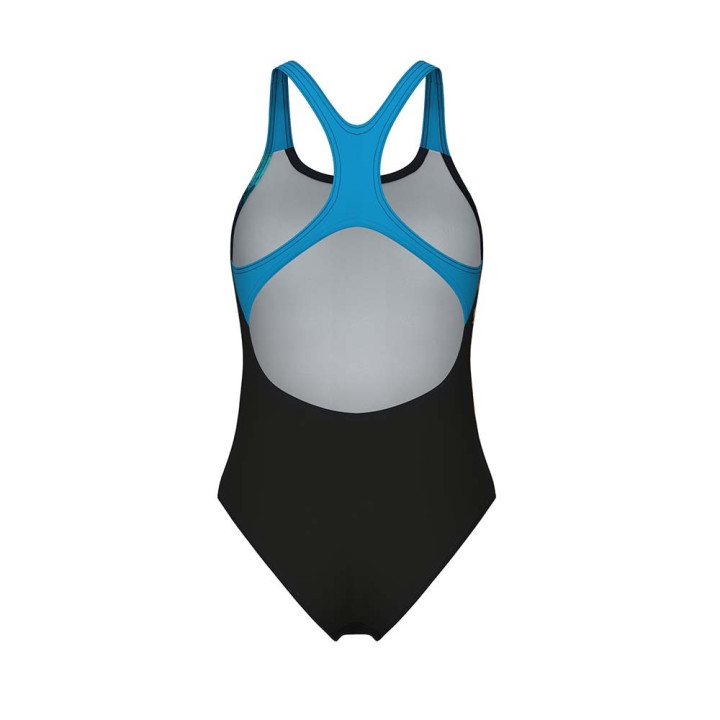 Arena Costume Intero Piscina Vibrant Nero Turchese Donna