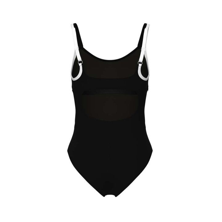 Arena Costume Intero Piscina Supportato Makimurak Nero Bianco Donna