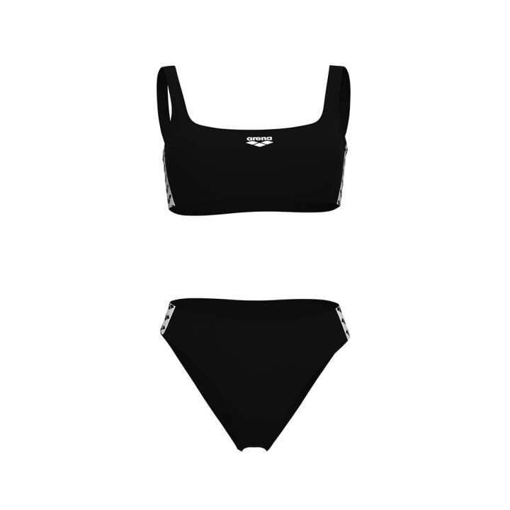 Arena Costume Due Pezzi Piscina Icon Bralette Solid Nero Bianco Donna