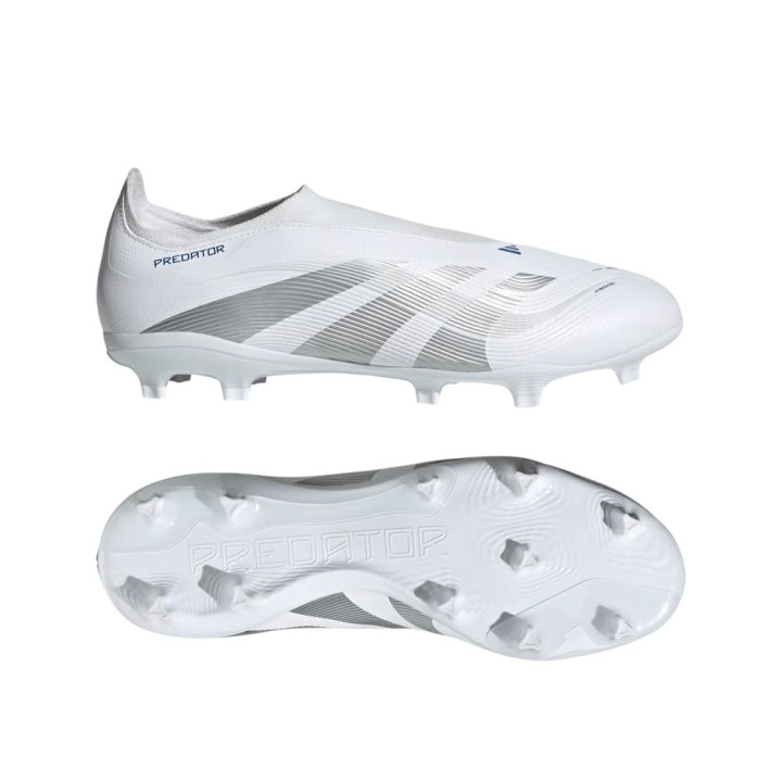 Adidas Predator League Ll Fg Mg Bianco Argento Blu - Scarpe Da Calcio Uomo
