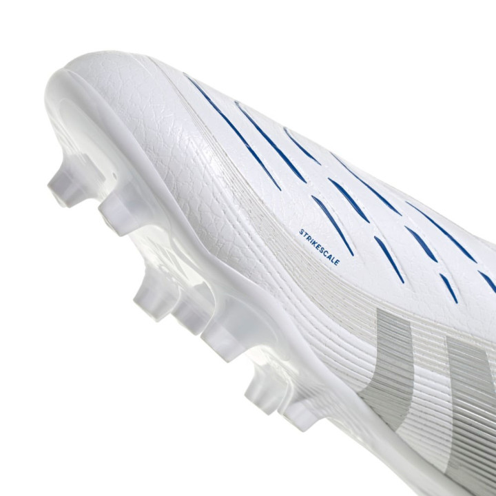 Adidas Predator League Ll Fg Mg Bianco Argento Blu - Scarpe Da Calcio Uomo
