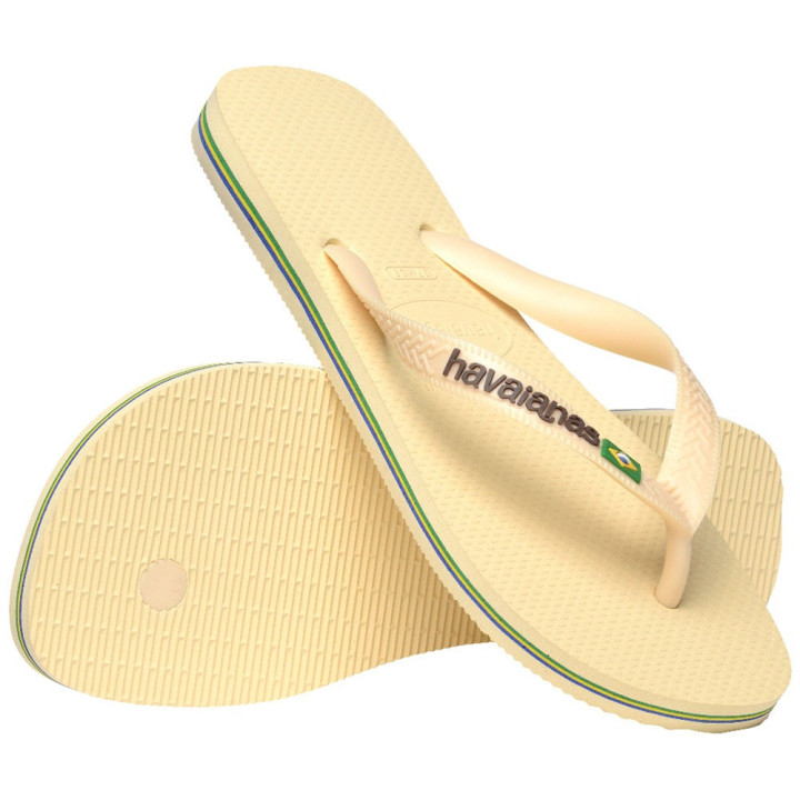 Havaianas Brasil Logo Beige - Infradito Mare Donna