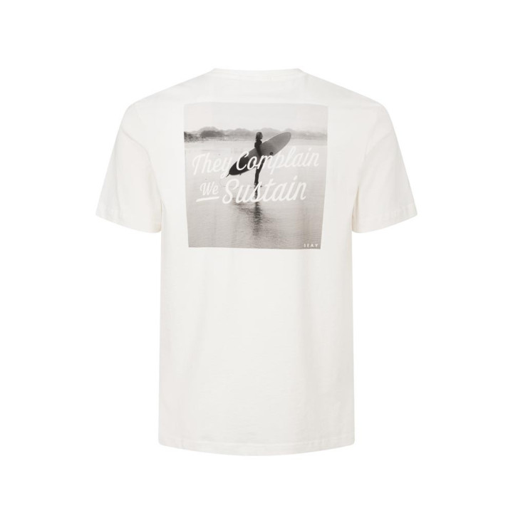 Seay T-Shirt Laysan Logo Back Bianco Uomo