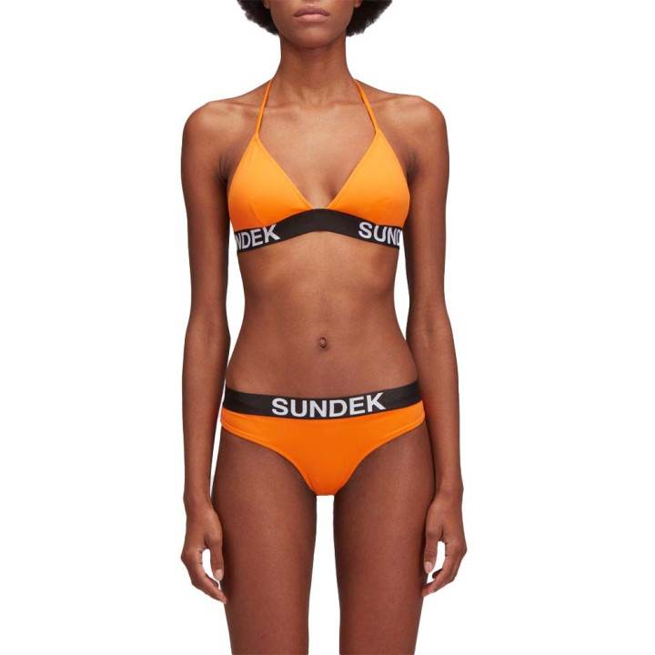Sundek Bikini Top Logo Parlato Fuxia Donna