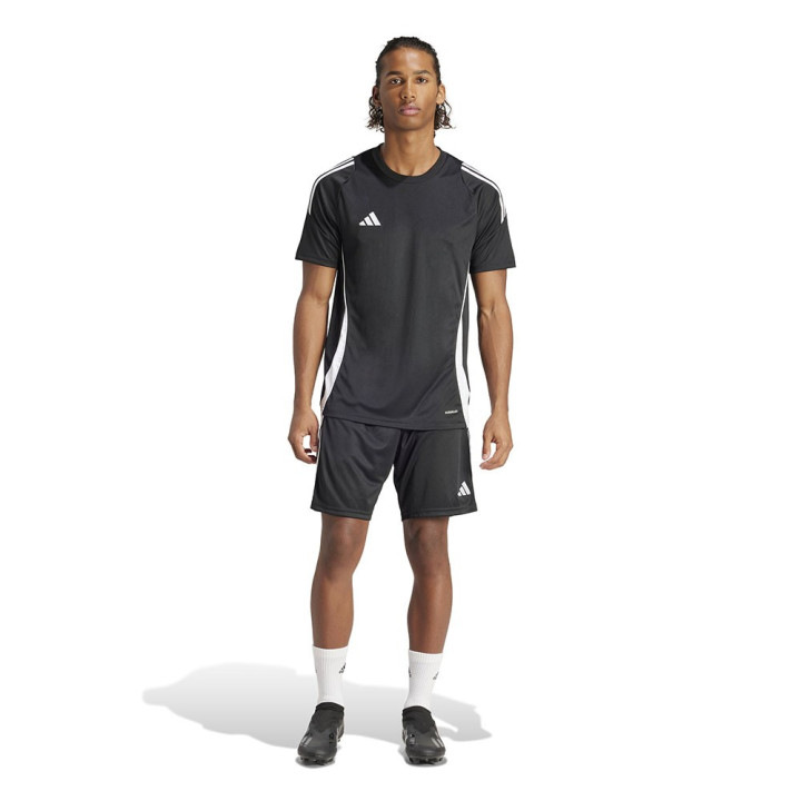 ADIDAS Pantaloncini Calcio Tiro24 Nero Bianco Uomo
