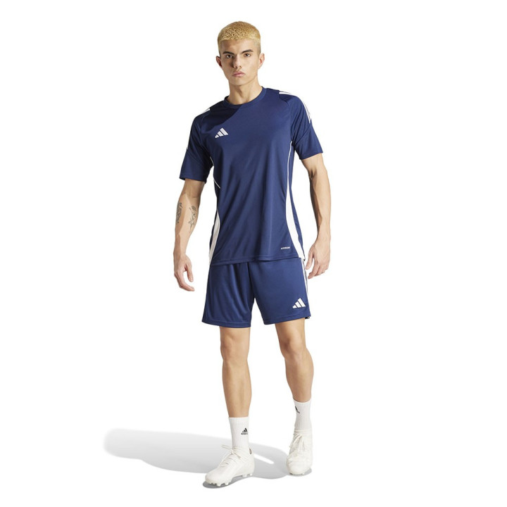 ADIDAS Pantaloncini Calcio Tiro24 Blu Bianco Uomo