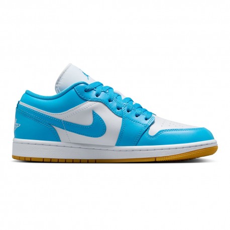 Nike Air Jordan 1 Low Bianco/Azzurro - Sneakers Donna