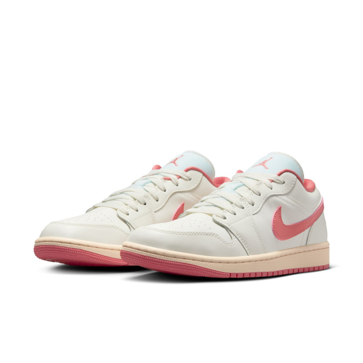 Nike Air Jordan 1 Low Bianco/Rosa  - Sneakers Donna
