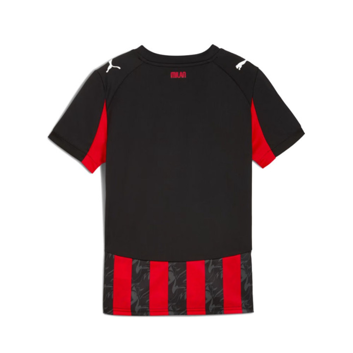 Puma Maglia Gara Home Ac Milan 25-26 Rosso Nero Bambino