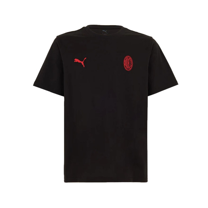 Puma T-Shirt Ac Milan Essential Nero Rosso Bambino