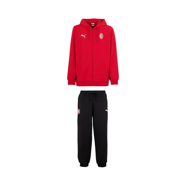 Puma Tuta Ac Milan Culture Nero Rosso Uomo