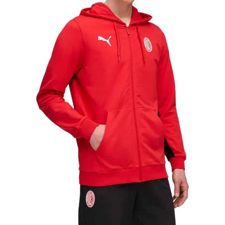 Puma Tuta Ac Milan Culture Nero Rosso Uomo