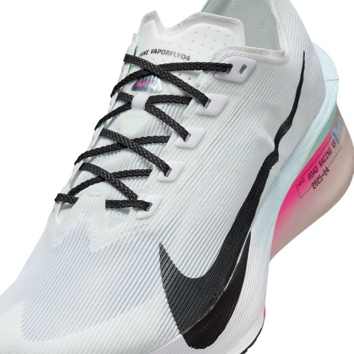 Nike Zoomx Vaporfly Next 4% Bianco Nero-Hyper Rosa - Scarpe Running Uomo