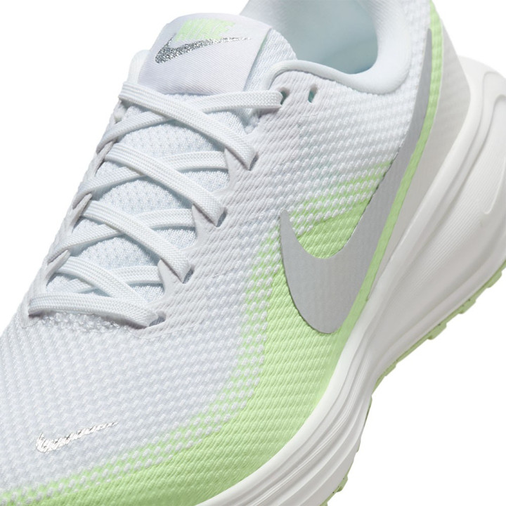 Nike Revolution 8 Bianco Metallic Argento-Volt - Scarpe Running Donna