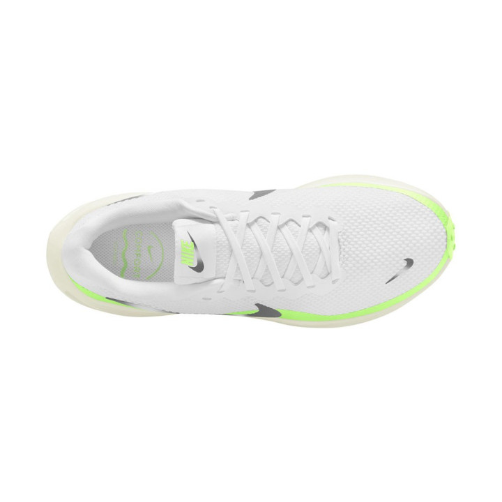 Nike Revolution 8 Bianco Metallic Argento-Volt - Scarpe Running Donna