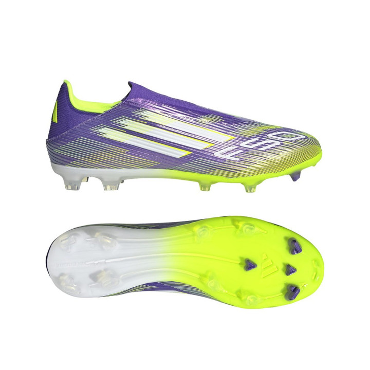ADIDAS F50 League Fg Mg Viola Bianco Lime - Scarpe Da Calcio Uomo