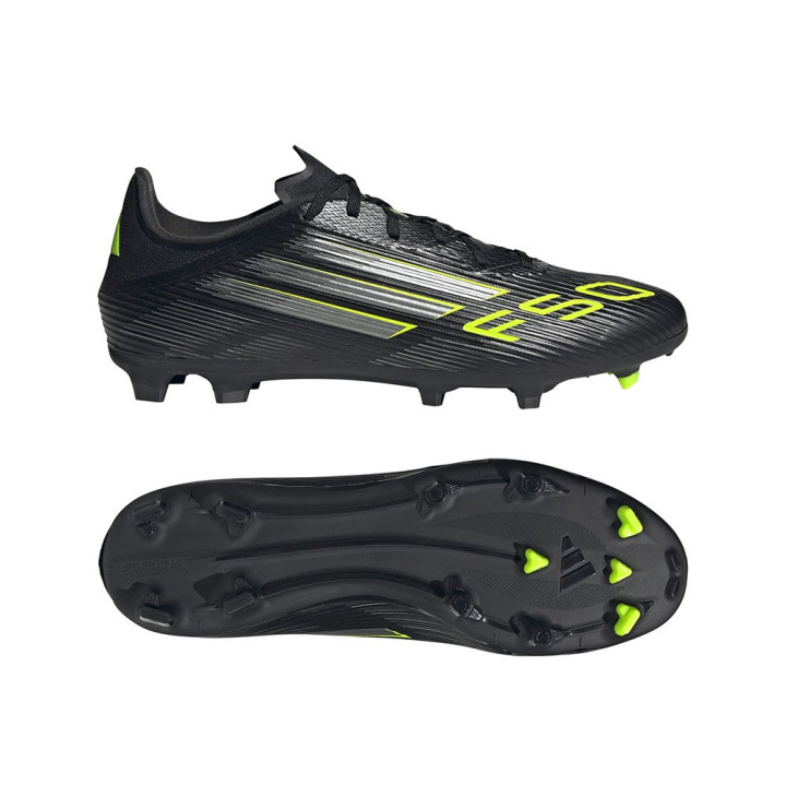 ADIDAS F50 League Fg Mg Nero Lime - Scarpe Da Calcio Uomo