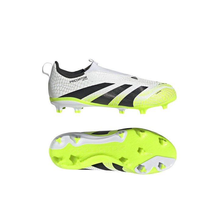 ADIDAS Predator League Fg Mg Bianco Nero Lime - Scarpe Da Calcio Bambino