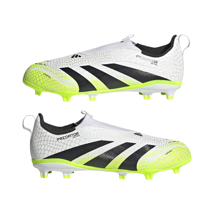 ADIDAS Predator League Fg Mg Bianco Nero Lime - Scarpe Da Calcio Bambino