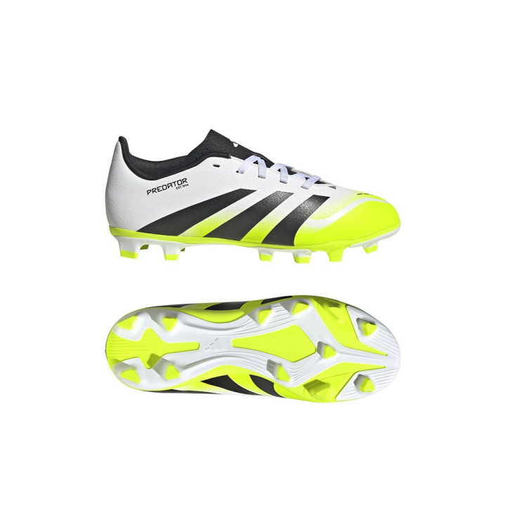 ADIDAS Predator Club Fg Mg Bianco Nero Lime - Scarpe Da Calcio Bambino