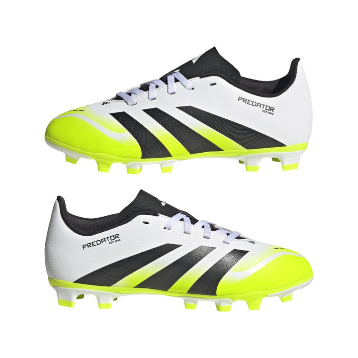 ADIDAS Predator Club Fg Mg Bianco Nero Lime - Scarpe Da Calcio Bambino