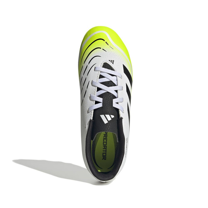 ADIDAS Predator Club Fg Mg Bianco Nero Lime - Scarpe Da Calcio Bambino