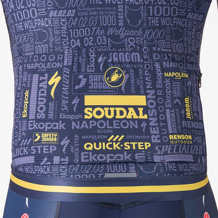Castelli Maglia Ciclismo Wolfpack 1000 Victory Blu Oro Uomo