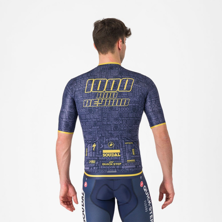 Castelli Maglia Ciclismo Wolfpack 1000 Victory Blu Oro Uomo