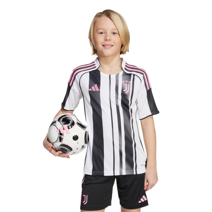 ADIDAS Maglia Maniche Corte Juve Home 25 26 Bianco Nero Bambino