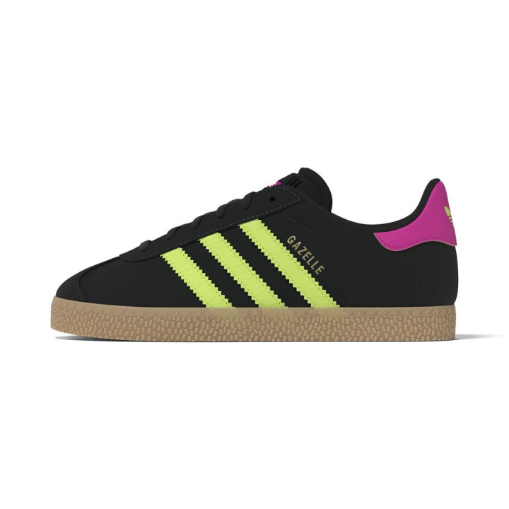 ADIDAS Originals Gazelle Gs Nero Lemon Fucsia - Sneakers Bambino