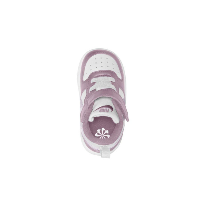 Nike Court Borough Low Td Bianco Viola - Scarpe Ginnastica Bambina