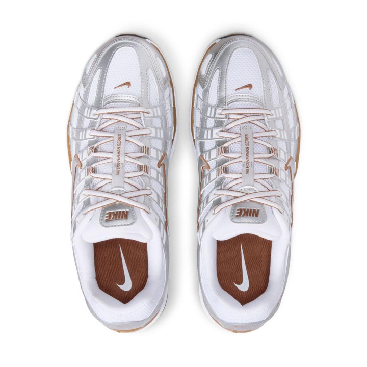 Nike Pegasus P-6000 Bianco Argento Oro - Sneakers Donna